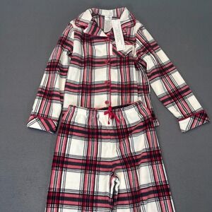 Pajamagram Fireside Fleece 2 Piece Top & Bottom Pajama Set Unisex Kids Size 12